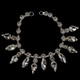 Sew-On Silver Diamante Chain with Tear Drops Rhinestone Trim